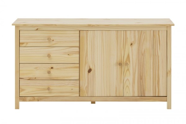 Kommode Sideboard 150x80x40cm Kiefer massiv natur lackiert skandinavisches Design