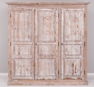 Schrank Shabby Chic Kleiderschrank 212x210x67cm Kiefernholz massiv