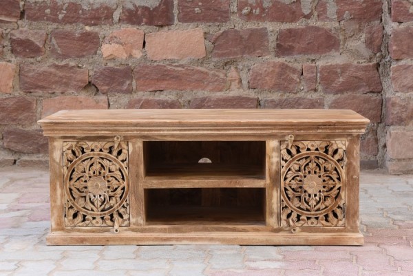 Vintage Massivholz Möbel TV Board 120x45x45cm