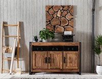 Akazienholz Kommode Sideboard 140x90x40cm Massiv