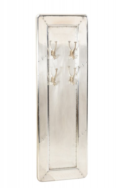 Silber Garderobe aus Mangoholz mit Alu 35x110x8cm