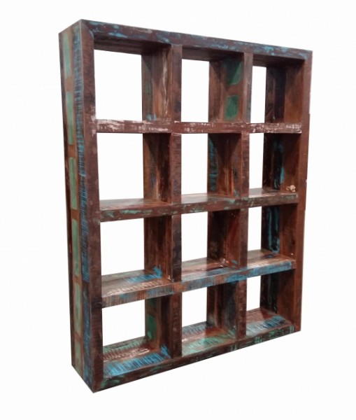 Vintage Möbel Cube Regal 145x180x35cm Massivholz